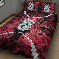Maori Matariki Manaia Whero Quilt Bed Set Maori Kowhaiwhai Pattern Galaxy LT01 - Polynesian Pride