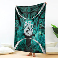 Maori Matariki Manaia Turquoise Blanket Maori Kowhaiwhai Pattern Galaxy LT01 - Polynesian Pride