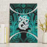 Maori Matariki Manaia Turquoise Canvas Wall Art Maori Kowhaiwhai Pattern Galaxy LT01 Without Frame Turquoise - Polynesian Pride