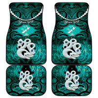 Personalised Maori Matariki Manaia Turquoise Car Mats Maori Kowhaiwhai Pattern Galaxy LT01 - Polynesian Pride