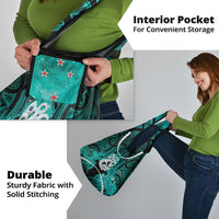 Maori Matariki Manaia Turquoise Grocery Bag Maori Kowhaiwhai Pattern Galaxy LT01 - Polynesian Pride
