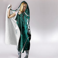 Maori Matariki Manaia Turquoise Hooded Blanket Maori Kowhaiwhai Pattern Galaxy LT01 - Polynesian Pride