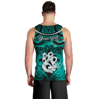 Personalised Maori Matariki Manaia Turquoise Men Tank Top Maori Kowhaiwhai Pattern Galaxy LT01 - Polynesian Pride