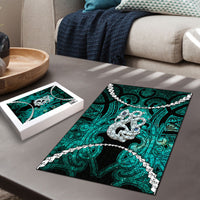 Maori Matariki Manaia Turquoise Puzzle Maori Kowhaiwhai Pattern Galaxy LT01 - Polynesian Pride