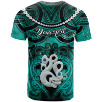 Personalised Maori Matariki Manaia Turquoise T Shirt Maori Kowhaiwhai Pattern Galaxy LT01 - Polynesian Pride