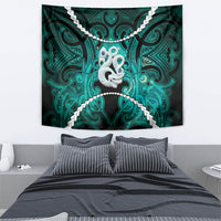 Maori Matariki Manaia Turquoise Tapestry Maori Kowhaiwhai Pattern Galaxy LT01 - Polynesian Pride