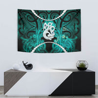 Maori Matariki Manaia Turquoise Tapestry Maori Kowhaiwhai Pattern Galaxy LT01 - Polynesian Pride