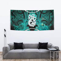 Maori Matariki Manaia Turquoise Tapestry Maori Kowhaiwhai Pattern Galaxy LT01 - Polynesian Pride