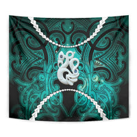 Maori Matariki Manaia Turquoise Tapestry Maori Kowhaiwhai Pattern Galaxy LT01 - Polynesian Pride