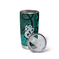 Personalised Maori Matariki Manaia Turquoise Tumbler Cup Maori Kowhaiwhai Pattern Galaxy LT01 - Polynesian Pride