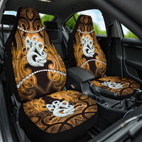Maori Matariki Manaia Kowhai Car Seat Cover Maori Kowhaiwhai Pattern Galaxy LT01 One Size Yellow - Polynesian Pride