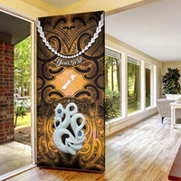 Personalised Maori Matariki Manaia Kowhai Door Cover Maori Kowhaiwhai Pattern Galaxy LT01 - Polynesian Pride