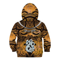 Personalised Maori Matariki Manaia Kowhai Kid Hoodie Maori Kowhaiwhai Pattern Galaxy LT01 - Polynesian Pride