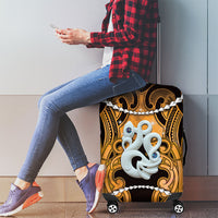 Maori Matariki Manaia Kowhai Luggage Cover Maori Kowhaiwhai Pattern Galaxy LT01 - Polynesian Pride