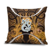 Maori Matariki Manaia Kowhai Pillow Cover Maori Kowhaiwhai Pattern Galaxy LT01 Yellow - Polynesian Pride
