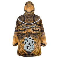 Personalised Maori Matariki Manaia Kowhai Wearable Blanket Hoodie Maori Kowhaiwhai Pattern Galaxy LT01 - Polynesian Pride