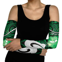 Personalised Maori Matariki Hei Matau Kakariki Arm Sleeves Maori Kowhaiwhai Pattern Galaxy LT01 - Polynesian Pride