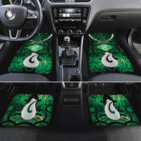 Personalised Maori Matariki Hei Matau Kakariki Car Mats Maori Kowhaiwhai Pattern Galaxy LT01 Set 4pcs Green - Polynesian Pride
