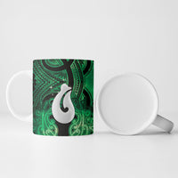 Personalised Maori Matariki Hei Matau Kakariki Ceramic Mug Maori Kowhaiwhai Pattern Galaxy LT01 - Polynesian Pride