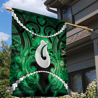 Maori Matariki Hei Matau Kakariki Garden Flag Maori Kowhaiwhai Pattern Galaxy LT01 - Polynesian Pride