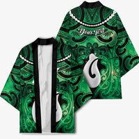 Personalised Maori Matariki Hei Matau Kakariki Kimono Maori Kowhaiwhai Pattern Galaxy LT01 - Polynesian Pride