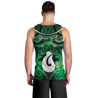 Personalised Maori Matariki Hei Matau Kakariki Men Tank Top Maori Kowhaiwhai Pattern Galaxy LT01 - Polynesian Pride