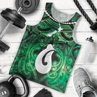 Personalised Maori Matariki Hei Matau Kakariki Men Tank Top Maori Kowhaiwhai Pattern Galaxy LT01 - Polynesian Pride