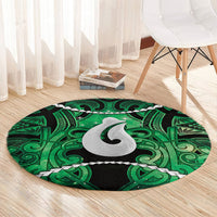 Maori Matariki Hei Matau Kakariki Round Carpet Maori Kowhaiwhai Pattern Galaxy LT01 - Polynesian Pride