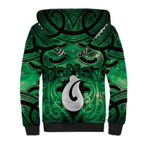 Personalised Maori Matariki Hei Matau Kakariki Sherpa Hoodie Maori Kowhaiwhai Pattern Galaxy LT01 - Polynesian Pride