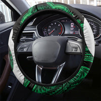 Maori Matariki Hei Matau Kakariki Steering Wheel Cover Maori Kowhaiwhai Pattern Galaxy LT01 - Polynesian Pride