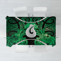 Maori Matariki Hei Matau Kakariki Tablecloth Maori Kowhaiwhai Pattern Galaxy LT01 Green - Polynesian Pride