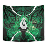 Maori Matariki Hei Matau Kakariki Tapestry Maori Kowhaiwhai Pattern Galaxy LT01 - Polynesian Pride
