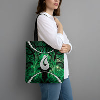 Maori Matariki Hei Matau Kakariki Tote Bag Maori Kowhaiwhai Pattern Galaxy LT01 - Polynesian Pride