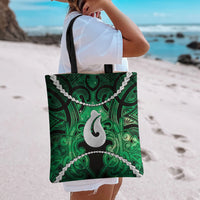 Maori Matariki Hei Matau Kakariki Tote Bag Maori Kowhaiwhai Pattern Galaxy LT01 - Polynesian Pride