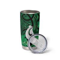 Personalised Maori Matariki Hei Matau Kakariki Tumbler Cup Maori Kowhaiwhai Pattern Galaxy LT01 - Polynesian Pride