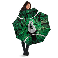 Maori Matariki Hei Matau Kakariki Umbrella Maori Kowhaiwhai Pattern Galaxy LT01 - Polynesian Pride