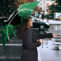 Maori Matariki Hei Matau Kakariki Umbrella Maori Kowhaiwhai Pattern Galaxy LT01 - Polynesian Pride