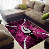 Maori Matariki Hei Matau Mawhero Area Rug Maori Kowhaiwhai Pattern Galaxy LT01 - Polynesian Pride