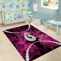 Maori Matariki Hei Matau Mawhero Area Rug Maori Kowhaiwhai Pattern Galaxy LT01 - Polynesian Pride