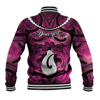 Personalised Maori Matariki Hei Matau Mawhero Baseball Jacket Maori Kowhaiwhai Pattern Galaxy LT01 - Polynesian Pride