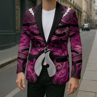 Personalised Maori Matariki Hei Matau Mawhero Blazer Maori Kowhaiwhai Pattern Galaxy LT01 - Polynesian Pride