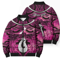 Personalised Maori Matariki Hei Matau Mawhero Bomber Puffer Jacket Maori Kowhaiwhai Pattern Galaxy LT01 - Polynesian Pride