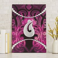Maori Matariki Hei Matau Mawhero Canvas Wall Art Maori Kowhaiwhai Pattern Galaxy LT01 Without Frame Pink - Polynesian Pride