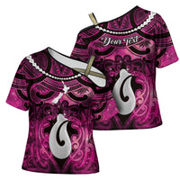 Personalised Maori Matariki Hei Matau Mawhero Cross Shoulder Shirt Maori Kowhaiwhai Pattern Galaxy LT01 - Polynesian Pride
