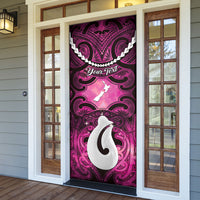 Personalised Maori Matariki Hei Matau Mawhero Door Cover Maori Kowhaiwhai Pattern Galaxy LT01 - Polynesian Pride
