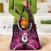 Maori Matariki Hei Matau Mawhero Grocery Bag Maori Kowhaiwhai Pattern Galaxy LT01 - Polynesian Pride