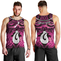 Personalised Maori Matariki Hei Matau Mawhero Men Tank Top Maori Kowhaiwhai Pattern Galaxy LT01 - Polynesian Pride
