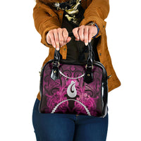 Maori Matariki Hei Matau Mawhero Shoulder Handbag Maori Kowhaiwhai Pattern Galaxy LT01 One Size Pink - Polynesian Pride