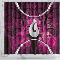 Maori Matariki Hei Matau Mawhero Shower Curtain Maori Kowhaiwhai Pattern Galaxy LT01 - Polynesian Pride