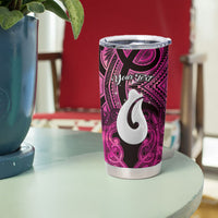 Personalised Maori Matariki Hei Matau Mawhero Tumbler Cup Maori Kowhaiwhai Pattern Galaxy LT01 - Polynesian Pride